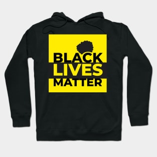 Black Lives Matter - Protest Against Racism - Yellow Slogan Art Hoodie